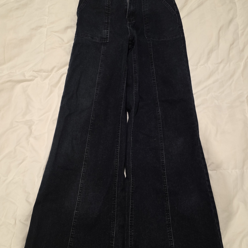 Wide Leg Black Women's Jeans